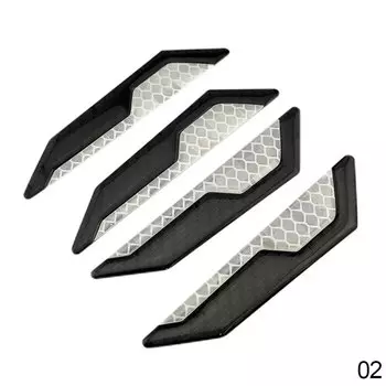 4 шт., наклейки на дверь автомобиля, противоударные полосы, светоотражающие предупреждающие наклейки, декоративные, устойчивые к царапинам, модифицированные, универсальные