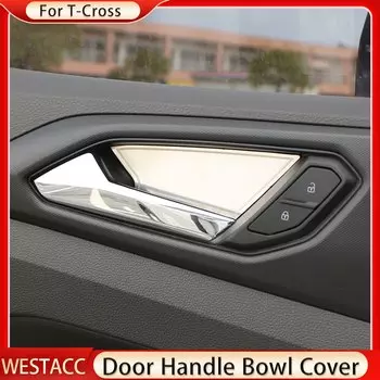 4 шт., наклейки на дверную ручку автомобиля Volkswagen VW TCROSS T-cross 2018 - 2023
