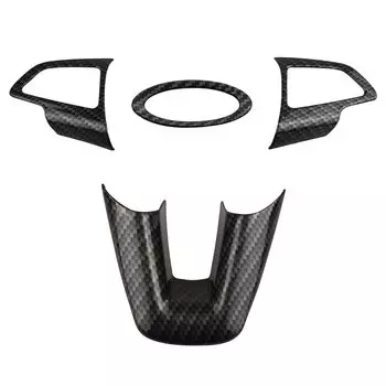 4 шт., наклейки на панель рулевого колеса из углеродного волокна для Ford Focus 3 MK3 2015 2016 2017 2018