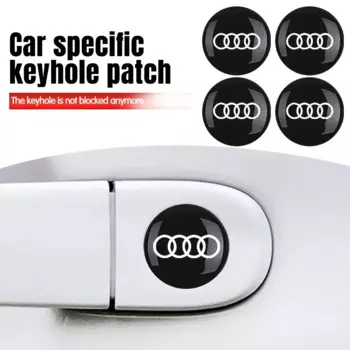4 шт. наклейки на замочную скважину автомобиля для Audi A6 C5 C6 C7 C8 A4 B5 B6 B7 B8 B9 S3 S4 S5 Q3 8U Q5 8R Q7 Q8 TT A3 8V V8 8P A5