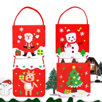4 шт. нетканые сумочки для рукоделия, игрушки, рождественские конфеты, подарочные пакеты, Мультяшные Разноцветные Украшения для сумок ручной работы «сделай сам», обучающая игрушка для детей