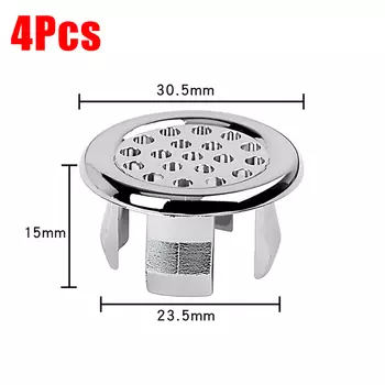 4 шт., пластиковые вставки для раковины, серебристые, eoopee