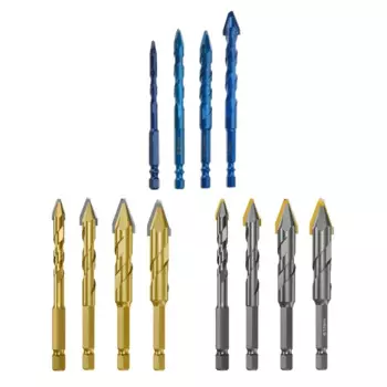 4 шт., прецизионное сверло с шестигранным хвостовиком, высокая твердость, прецизионное сверло 6/8/10/12 мм