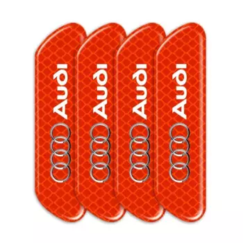 4 шт., предупреждающая светоотражающая наклейка на дверь автомобиля, автомобильная наклейка для Audi sline TT Q3 Q5 Q7 Q8 A3 A4 A5 A6 A7 B7 B8 C5 C6 C7 V8