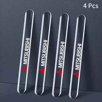 4 шт., прозрачные наклейки на дверную ручку автомобиля Mitsubishi Lancer Asx Outlander Pajero L200 Ralliart