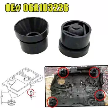 4 шт., резиновые накладки на крышку двигателя для Volkswagen, Skoda, Golf, Tiguan, Seat, Passat A1, A3, A4, A5