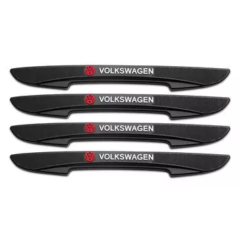 4 шт. резиновые защитные наклейки на края двери автомобиля, противоударные полосы для VW Volkswagen Polo Golf CC GTI Tiguan Passat, аксессуары