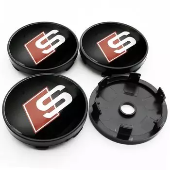 4 шт., S-образные колпачки на обод колеса для Audi A3 A4 B8 A6 C7 A5 Q5 Q3 S4 S6 S8 Rs