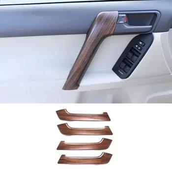 4 шт., серебристый АБС-пластик, внутренняя дверная ручка автомобиля, декоративная накладка для Toyota Land Cruiser Prado FJ150 150 2010-2018, автомобильные аксессуары