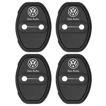 4 шт. силиконовая крышка дверного замка автомобиля, аксессуары для интерьера для Volkswagen VW Scirocco Beetle CC Touareg Golf R Touran Polo T-ROC GTD