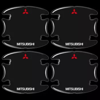 4 шт., силиконовая наклейка для защиты от царапин на дверную ручку автомобиля для Mitsubishi Asx Lancer Pajero 4 Outlander 3 Xl L200 EX10 Colt