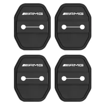 4 шт. силиконовый автомобильный дверной замок с пряжкой, защитный чехол, буферный амортизатор, накладка для Mercedes Benz G S R C E B A Class GLA GLK