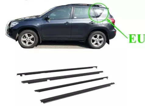 4 шт. США или ЕС окна резиновая снаружи для Toyota RAV4 2009-2012 75720-0R020 стеклянная защитная уплотнительная лента для RAV-4 стекла внешняя