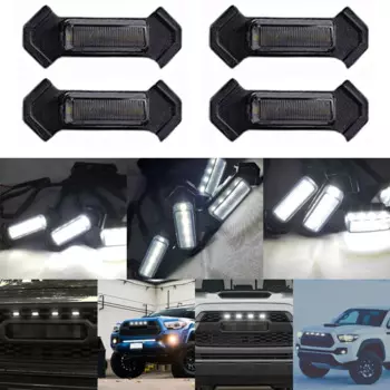 4 шт. светодиодные фонари для Toyota Tacoma TRD PRO OEM на переднюю решетку 2016-2023 годов, не для Tacoma Off Road и Sport