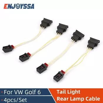 4 шт. светодиодный задний фонарь, Кабель-адаптер, жгут проводов для VW Golf 6 R20 GTI