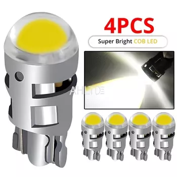 4 шт. T10 W5w светодиодная лампа указателя поворота 12 В для чтения автомобиля, внутренняя купольная лампа, резервная лампа заднего вида, освещение номерного знака, ультра яркий