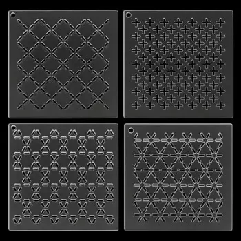 4 шт., трафареты для вышивки nbeads, акриловые