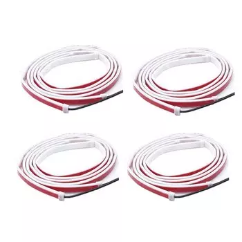 4 шт., украшение для двери автомобиля, приветственные световые полосы, светодиодный сигнальный светильник, 12 В, 120 см, светодиодный предупредительный светодиодный светильник, полоса окружающей лампы