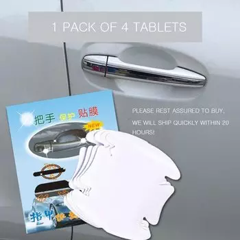 4 шт., универсальные невидимые автомобильные ручки, царапины, автомобильные тряски, защитные виниловые защитные пленки, аксессуары для автомобильных ручек