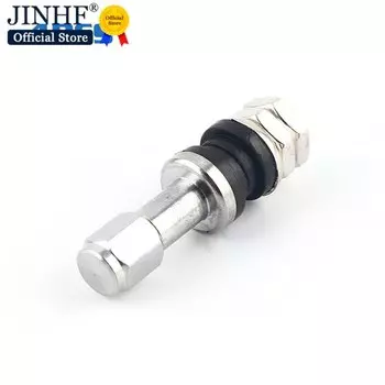 4 шт. Универсальный Автомобильный клапан для шин TR43E/TR48E, Болтовой автомобильный бескамерный вынос клапана шины, пылезащитная крышка, прямой металлический клапан для автомобиля