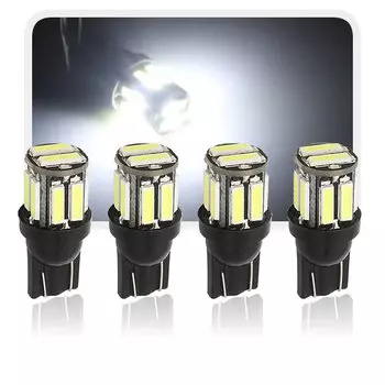 4 шт. W5W 10-7020 SMD Автомобильный T10 LED 194 168 Замена клина Лампа приборной панели заднего хода Белые синие лампы для габаритных огней