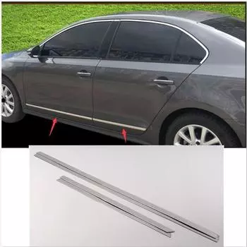 4 шт. в наборе, обшивка кузова автомобиля, полоса боковой двери, молдинг, обшивка, подходит для Volkswagen Jetta MK6 2012-2018, нержавеющая сталь