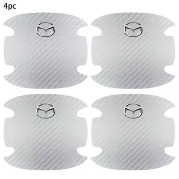 4 шт., защитная пленка для дверных ручек автомобиля из углеродного волокна, наклейки против царапин для Mazda 2 3 6 Atenza Axela Demio CX5 CX-3 CX7 CX-9 2018