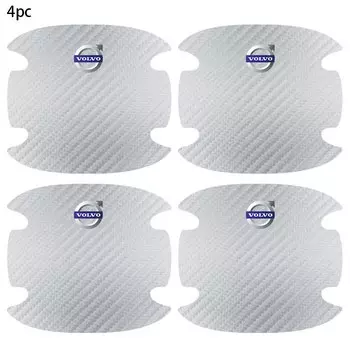 4 шт., защитные наклейки из углеродного волокна для дверных ручек автомобиля, защита от царапин для Volvo Rdesign S80 V40 V50 V60 V70 S80L XC60 XC90 S40