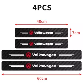4 шт., защитные наклейки на пороги автомобиля для Volkswagen Golf Tiguan Jetta Transporter Passat T5 Polo Touran Scirocco Arteon T-Cross