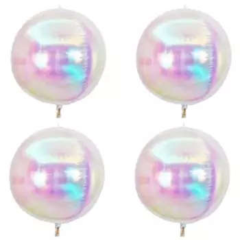 4 штуки прозрачных шаров из алюминиевой пленки Popdropparty 22 дюйма