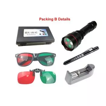 4-точечный тестовый комплект WFDT зеленый красный фильтр очки DK01