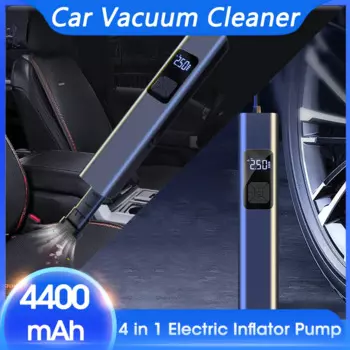 4 в 1 Электрический насос для накачивания шин, 8000 Па