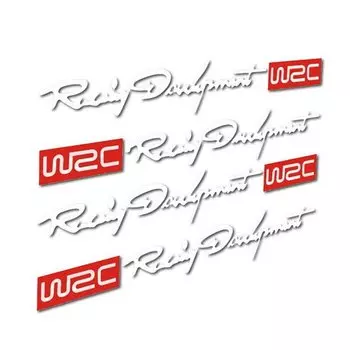 4 X Автомобильный Стайлинг модные WRC мировые гонки разработка творческие автомобильные дверные ручки Переводные картинки двойной цвет дизайнерские наклейки