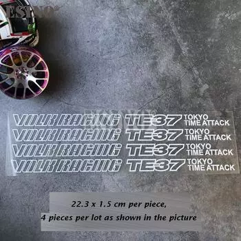 4 x Автомобильный Стайлинг обода колеса декоративные виниловые наклейки автомобильные аксессуары наклейки для Volk Racing TE37 время атаки в Токио