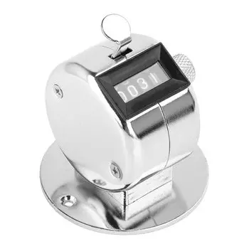 4-значный счетчик чисел с металлическим кругом, 4-значные счетчики, счетчик подсчета, ручной цифровой счетчик, счетчик подсчета, ручной кликер