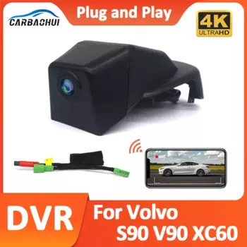 4K 2160P подключи и работай Автомобильный видеорегистратор для Volvo S90 V90 XC60 2017-2022 Wifi Легкая установка видеорегистратор камера видеорегистратор беспроводной