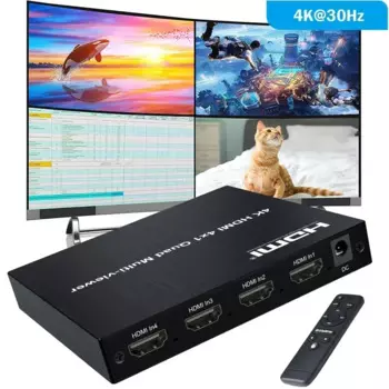 4K 4x1 HDMI четырехъядерный мультиплексор двойной дисплей 2 3 4 сегмента экрана многоэкранный бесшовный переключатель видео мультиплексор 1080p 60 Гц