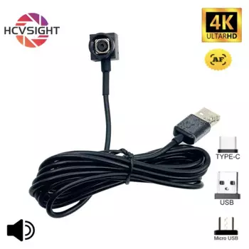4K 8MP 15FPS Мини-камера AF с автофокусом Высокоскоростная UVC Micro USB модульная видеокамера для ПК/Android мобильного телефона