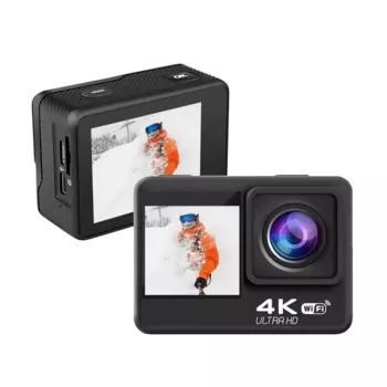 4k экшн-камера с поддержкой Wi-Fi, 2-дюймовый двойной экран, передний и задний видеорегистратор, 1050 мАч, водонепроницаемая Экшн-камера 4k