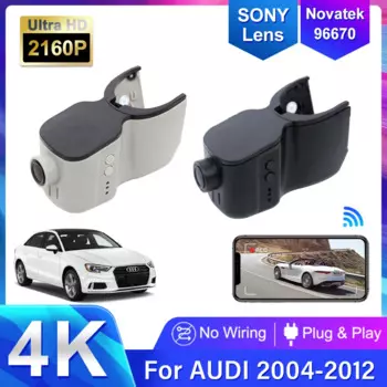 4K Wi-Fi видеокамера для Audi Q3 Q5 8r Q7 A3 8v 8p A4 b8 b9 A5 A6 c7 A7 A8 A1 TT 8n 8s 2004-2012 2160P Автомобильный видеорегистратор