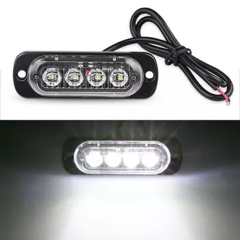 4LED Автомобильный NWarning Light Grill без стробоскопа Аварийное освещение 12V Автомобиль Грузовик Прицеп Лампа Светодиодный боковой свет для автомобиля Грузовик
