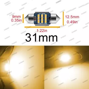4P 12V 24V C5W Festoon Bulb 2016 LED CANBUS No Error 31 мм 36 мм 39 мм 41 42 мм Косметическое зеркало Купольная лампа для салона автомобиля Белый 6500K
