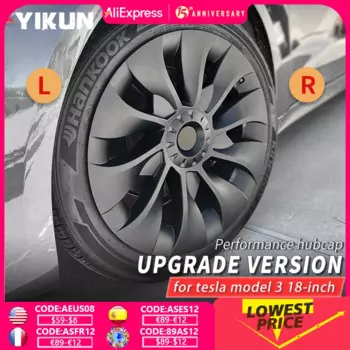 4 шт., 18-дюймовая крышка колеса для Tesla Model 3, сменная крышка ступицы, автомобильная полная крышка обода, аксессуары 2018-2023