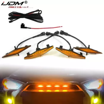 4 шт., выпуклая капота за решеткой, светильник для Toyota 4Runner TRD Pro, решетка Tundra, освещение передней решетки, ходовые/позиционные огни