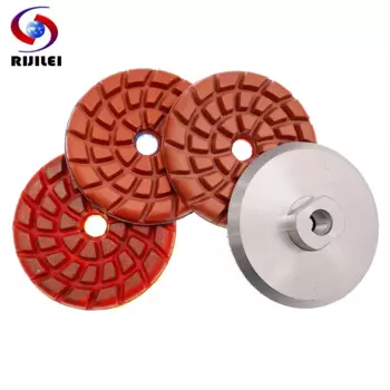 4 шт./компл. 4-дюймовая алмазная полировальная колодка, трехступенчатые медные шлифовальные колодки, восстановленные для гранитного мрамора, Бетонного Пола