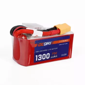 4S/14,8 V 1300mAh 75C LiPO батарея XT60 разъем для 150-280 RC Racing FPV Drone Multirotor Lipolymer power