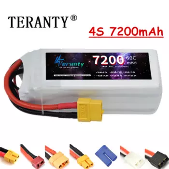 4S Lipo аккумулятор 14,8 В 7200 мА/ч 60C для FPV гоночного дрона RC квадрокоптера 4S батареи для радиоуправляемых дронов автомобилей запасные части XT60 T XT30 trx