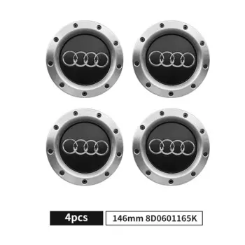 4шт 146мм 8Д 0601165 K Серый Черный Колпаки Центральной Ступицы Колпаки Обода Эмблемы Значок логотипа для Audi Quattro TT A2 A3 A4 A8 S6 Q5 Q7 RS6