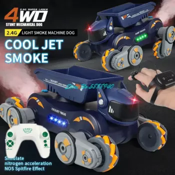 4WD спрей, трюк, свет, музыка, радиоуправляемая игрушка-автомобиль для собак, 2,4G, трансформация положения, часы, распознавание жестов, восхождение, дистанционное управление, робот-собака, автомобиль