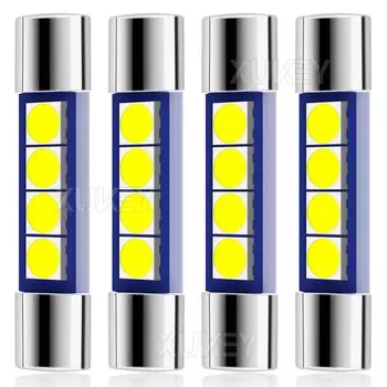 4x 28 мм 29 мм 6614F Фестоновая светодиодная лампа Белая суперяркая 6612F 6641 Светодиодная лампа 6000k для косметических зеркал Светильники солнцезащитного козырька